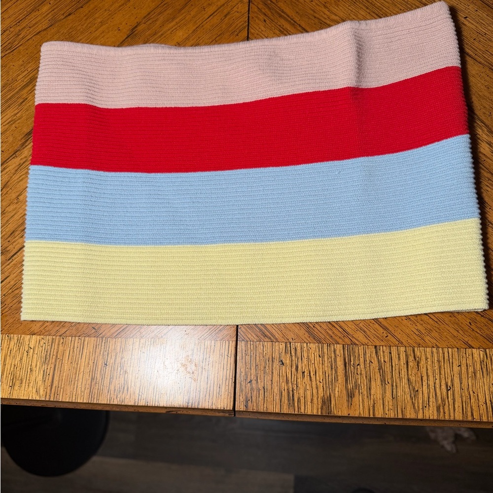 Colorful Striped Knit tube top